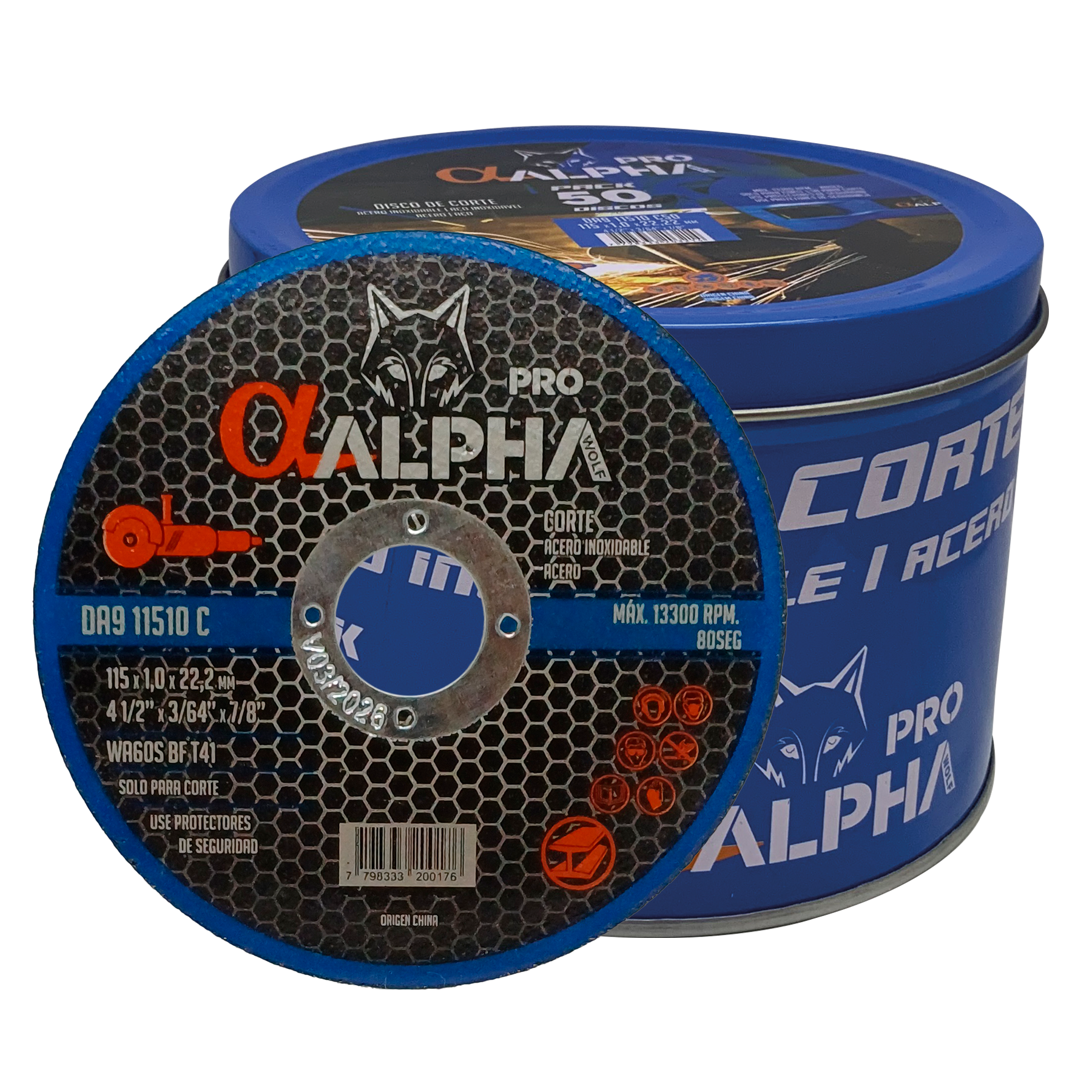 Disco de Corte 4 1/2 X 1.0 Extra Fino AC/AC INOX ALPHA PRO - Imagen 2