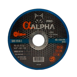 Disco de Corte 4 1/2 X 1.6 Extra Fino AC/AC INOX ALPHA PRO