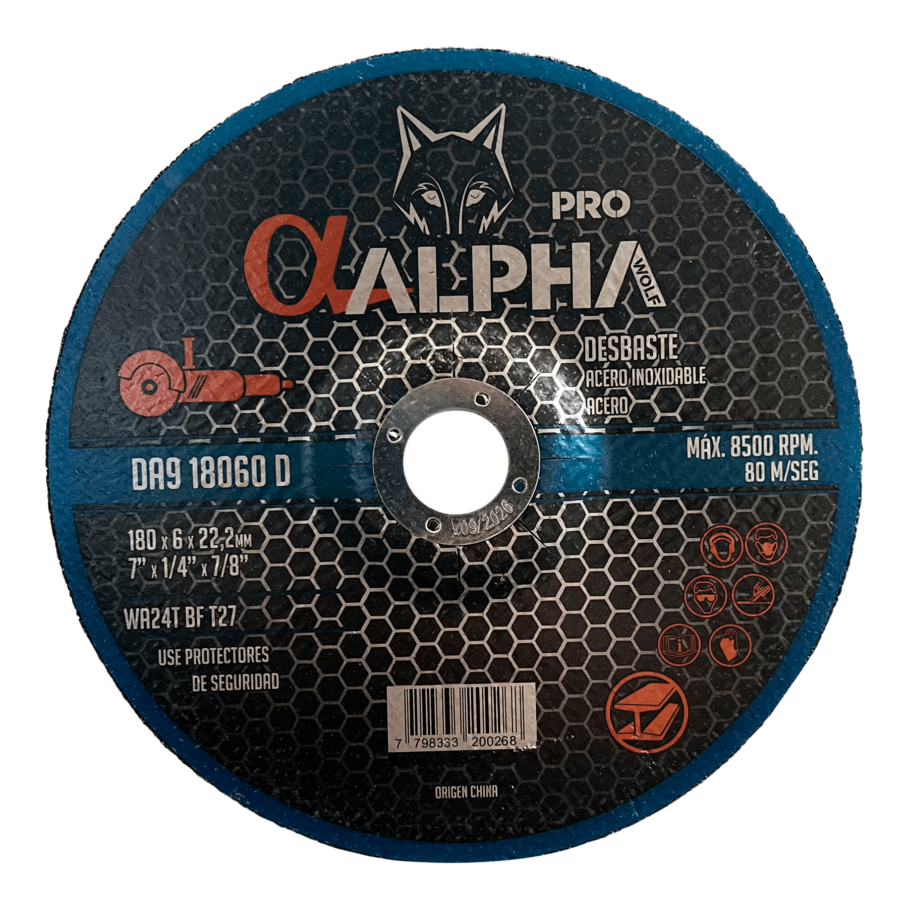 Disco de Desbaste 7″ ALPHA PRO
