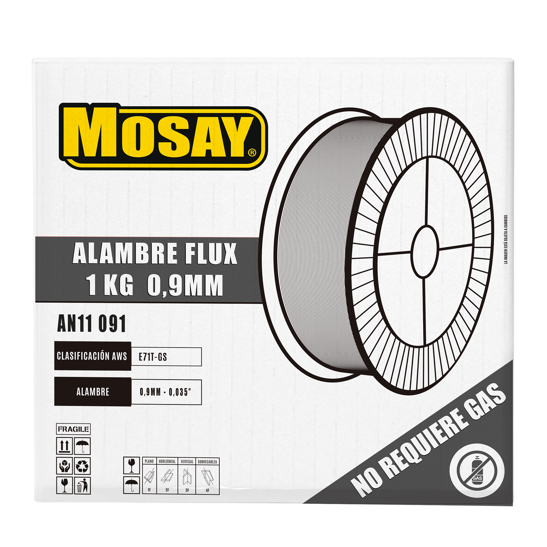 Alambre FLUX 0.9 Rollo 1 Kilo MOSAY