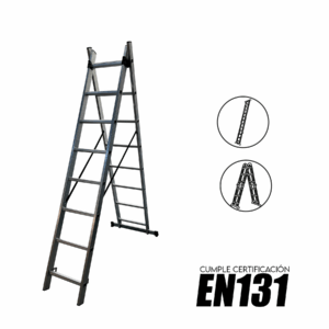 Escalera Combinación Doble 2x8 Peldaños - Imagen 2