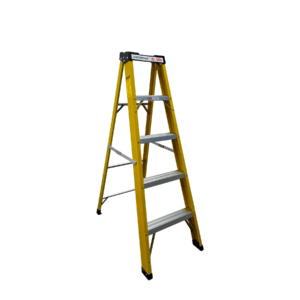 Escalera Fibra de Vidrio Tipo Tijera 4 Peldaños