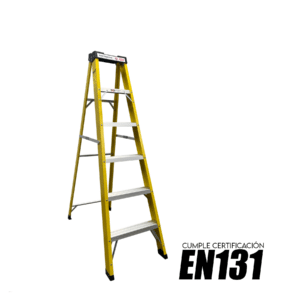 Escalera Fibra de Vidrio Tipo Tijera 5 Peldaños - Imagen 2