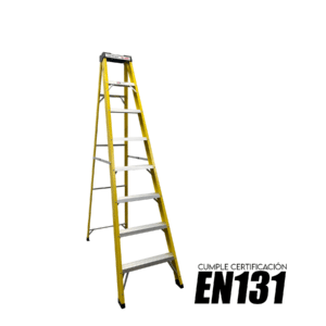 Escalera Fibra de Vidrio Tipo Tijera 7 Peldaños - Imagen 2